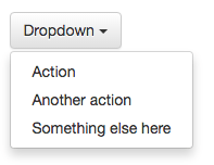 bootstrap dropdown menu