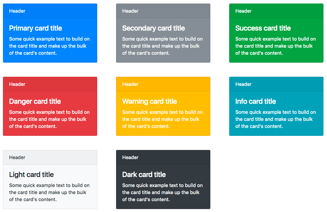 bootstrap card-danger